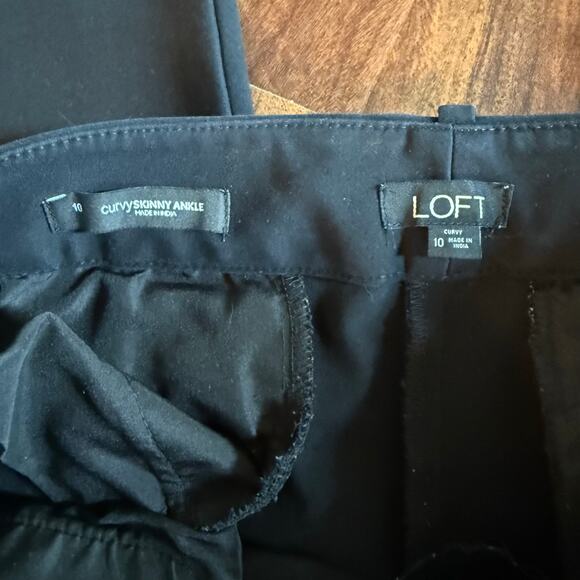 Loft - Curvy Skinny Ankle - Size 10 - Women’s Trousers Work Pants - Black - Picture 5 of 5
